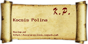 Kocsis Polina névjegykártya